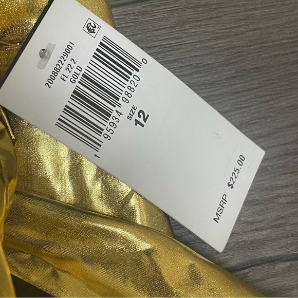 RALPH LAUREN Women's Gold Metallic Taffeta Jogger Track Pants Size 12 NWT $225 - Picture 7 of 11